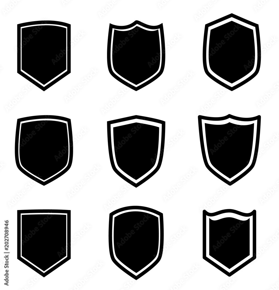 shield icon set on white background. flat style. best shield. protect icon. guard sign. shield icon set on white background. flat style. best shield. protect icon. guard sign.