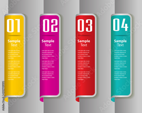 colorful modern text box template for website computer graphic technology and internet, banner. brochure