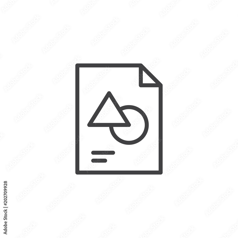 Graphic file format outline icon. linear style sign for mobile concept and web design. simple line vector icon. Symbol, logo illustration. Pixel perfect vector graphics Graphic file format outline icon. linear style sign for mobile concept and web design. simple line vector icon. Symbol, logo illustration. Pixel perfect vector graphics