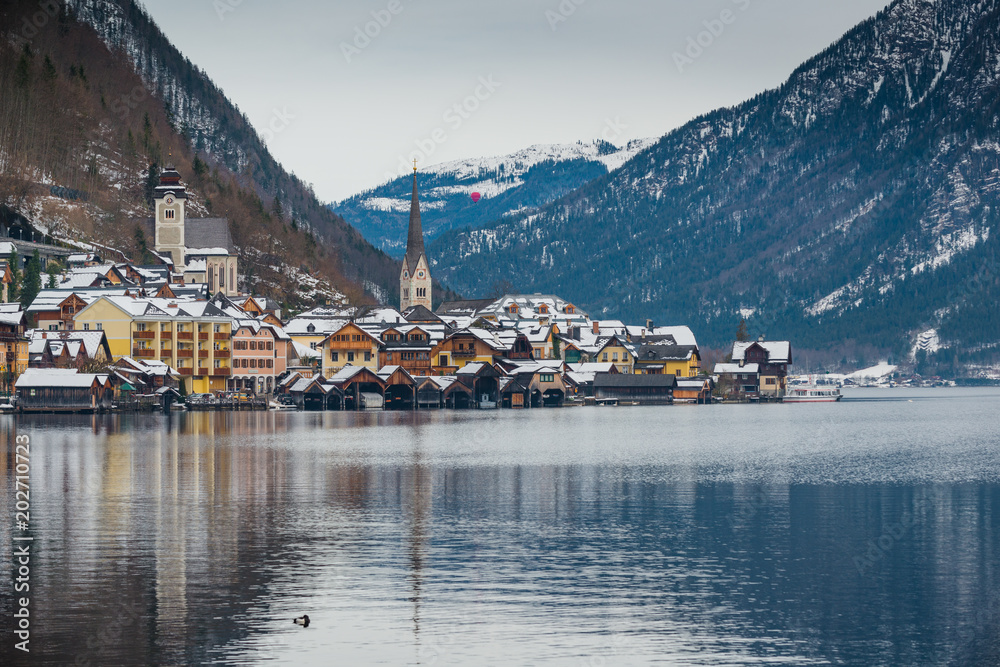 Stunningly beautiful Austrian mountain village of Hallstatt. Austria