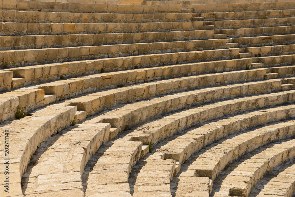 ancient antique amphitheater with seats for spectators ancient antique amphitheater with seats for spectators