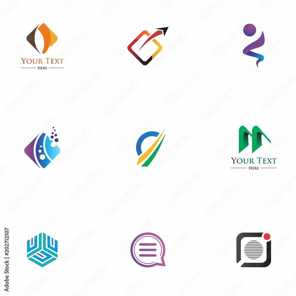 logo set design for education, application, company, and idea logo set design for education, application, company, and idea