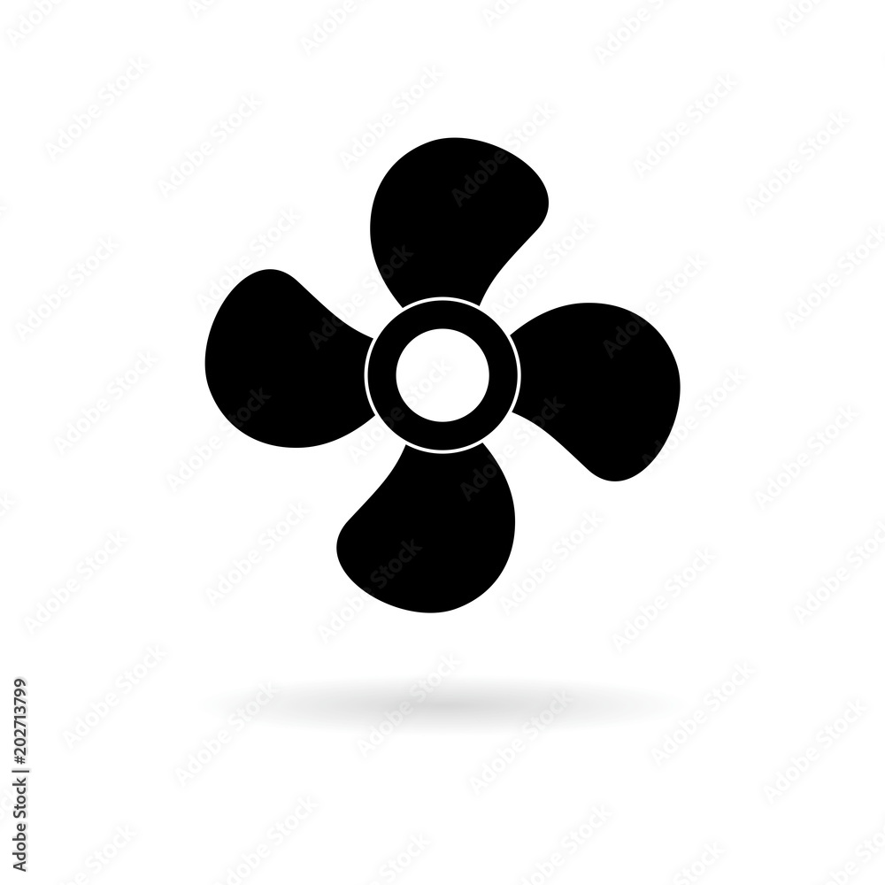 Vector fan icon, Air conditioning button Vector fan icon, Air conditioning button