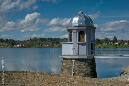 Tower at the dam in Plumlov photo