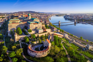 Acrylglasbilder Budapest Luftaufnahme Budapest bei Sonnenaufgang  © zgphotography