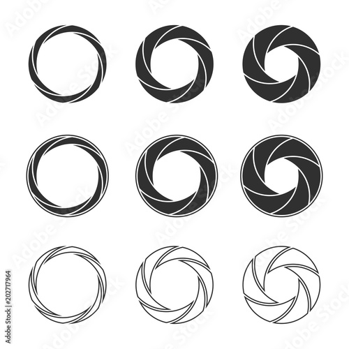 Photographer Camera shutter icons