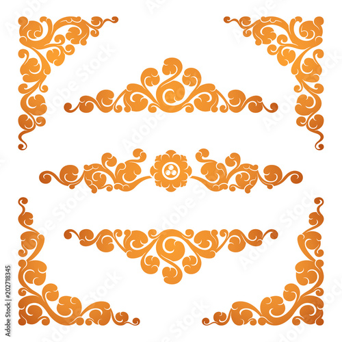 Set of ornamental elements