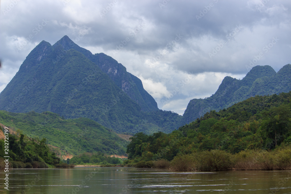 idylic landscape in laos
