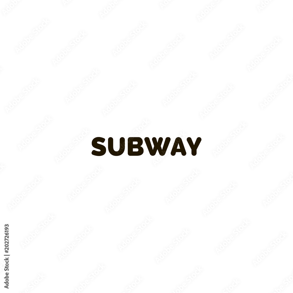 subway icon. sign design