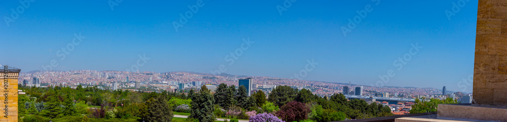 Panoramic view to the city of Ankara from the Memorial tomb