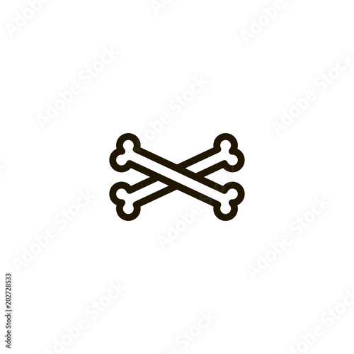 bone icon. sign design