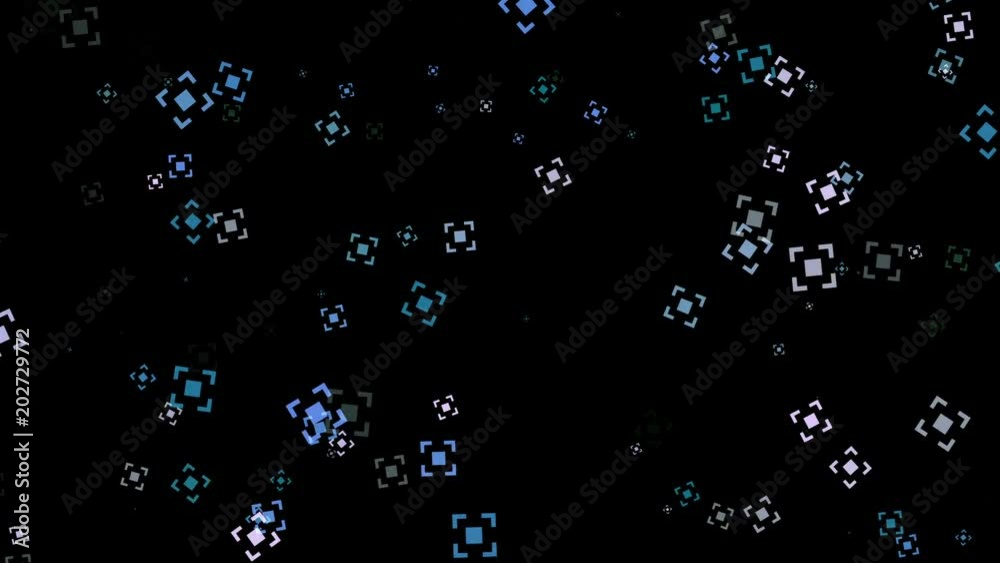 Emerging and disappearing color-changing particles. Abstract background. Goal. Emerging and disappearing color-changing particles. Abstract background. Goal.