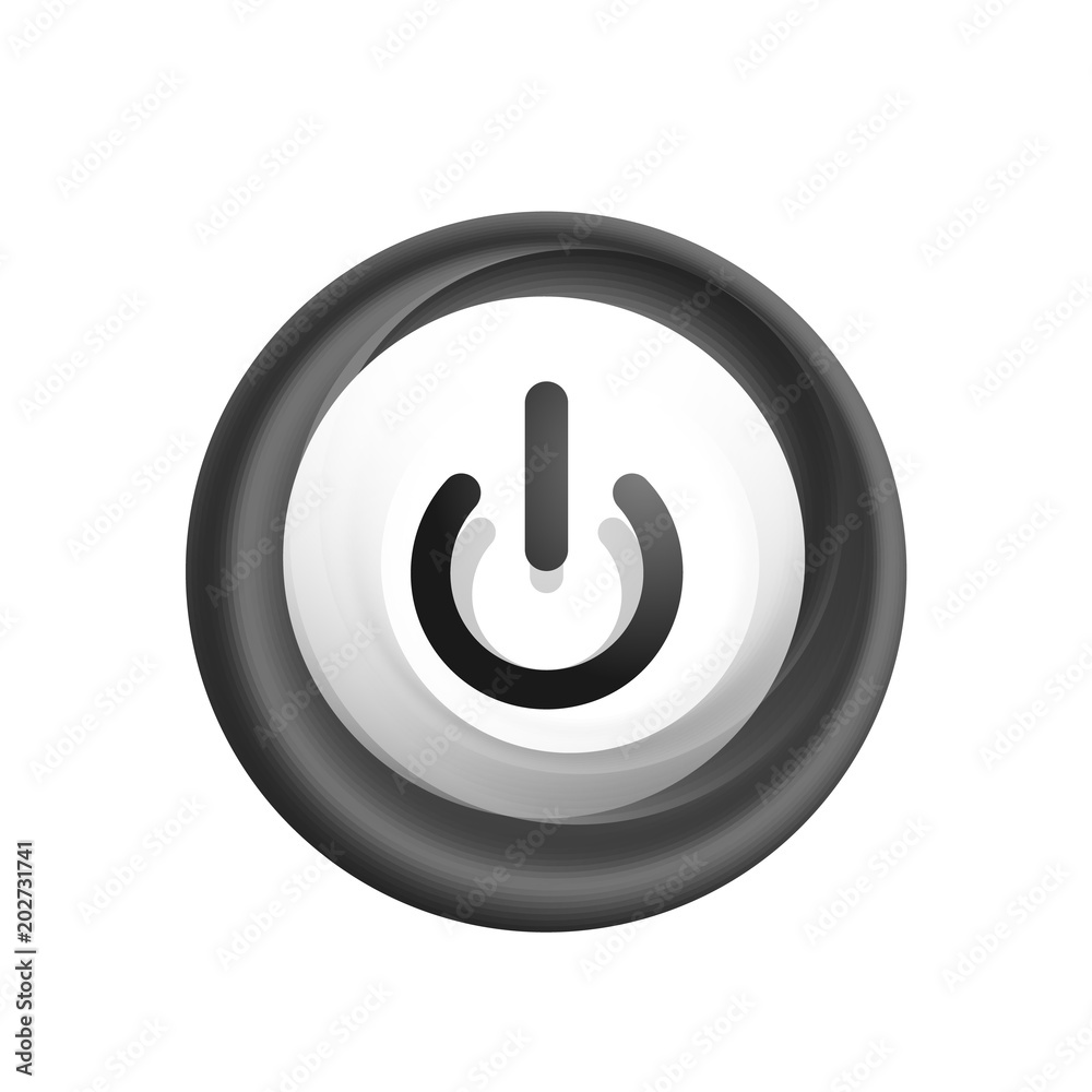 Glass transparent effect power start button, on off icon, vector UI or app symbol design Glass transparent effect power start button, on off icon, vector UI or app symbol design