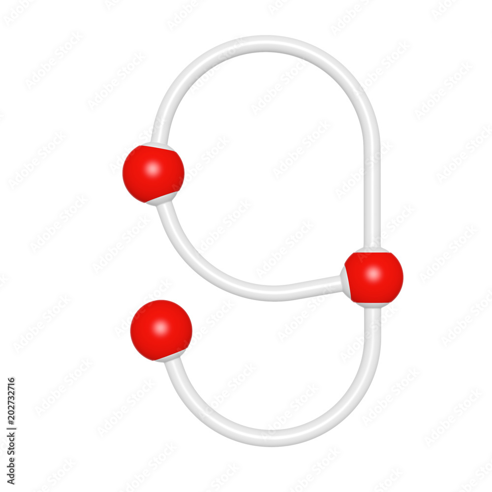 Molecule structure like mathematical digit 9 or nine on white background, 3D rendered sign image Molecule structure like mathematical digit 9 or nine on white background, 3D rendered sign image