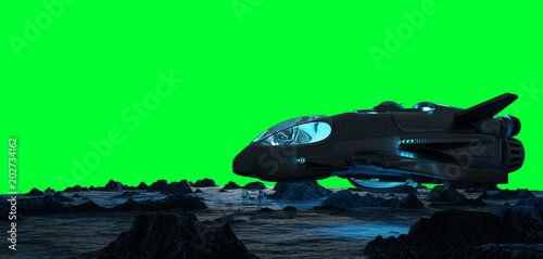 Fototapeta Naklejka Na Ścianę i Meble -  Astronauts exploring an asteroid 3D rendering