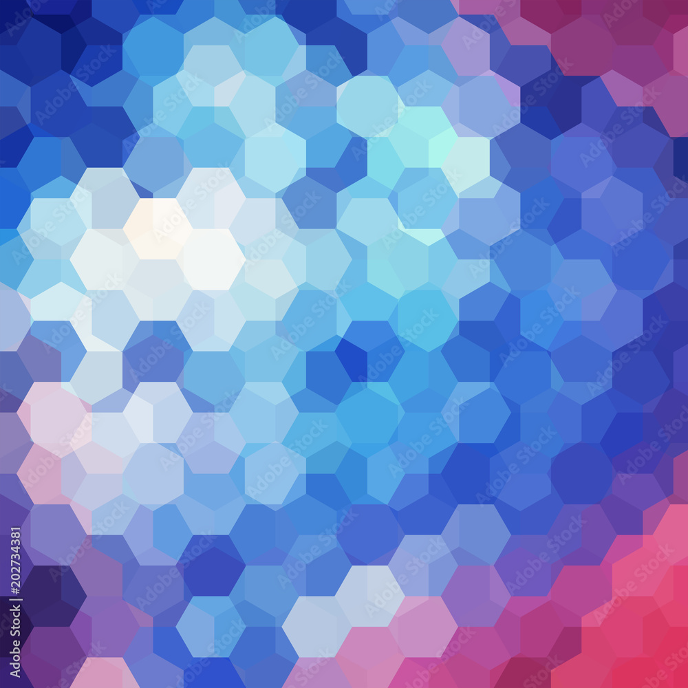 Background made of blue, white hexagons. Square composition with geometric shapes. Eps 10 Background made of blue, white hexagons. Square composition with geometric shapes. Eps 10