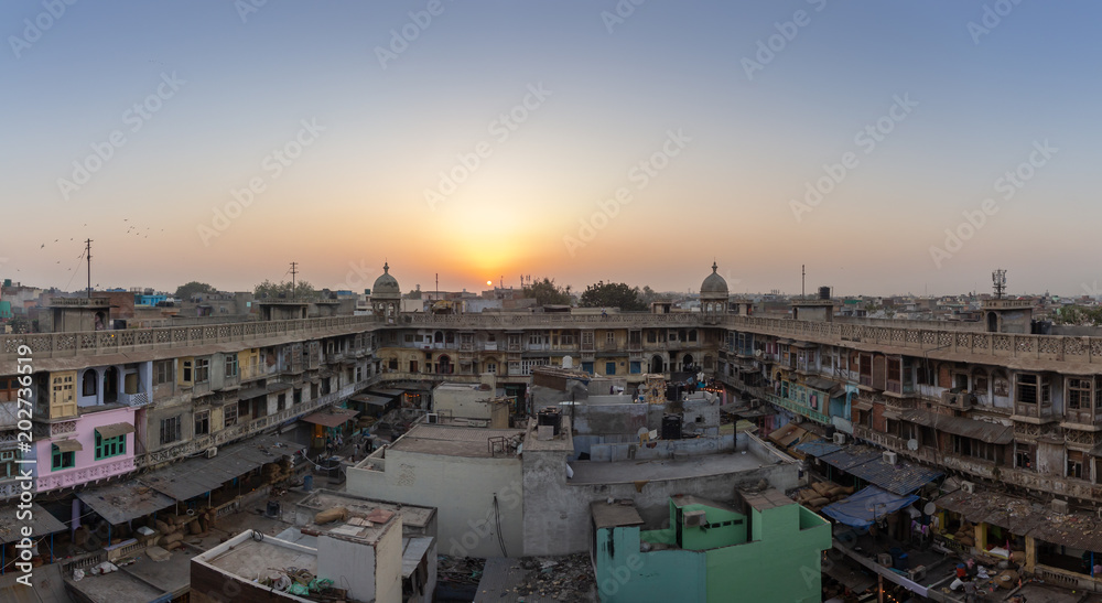 Rooftop of the spice market in old delhi INDIA Rooftop of the spice market in old delhi INDIA