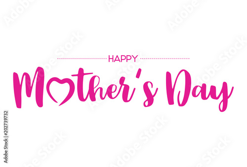 Happy Mother's Day lettering.