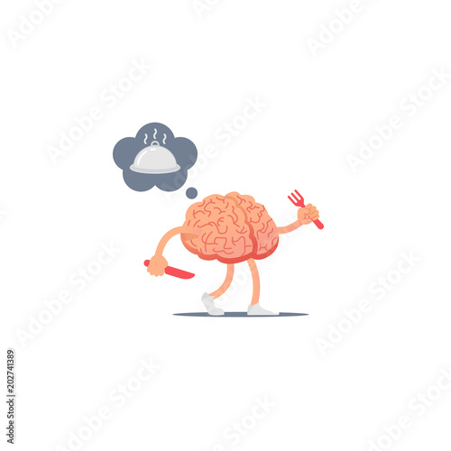 Cartoon vector brain illustration