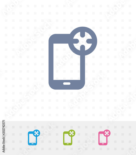 Target On Phone - Tap Icons. A professional, pixel-perfect icon.