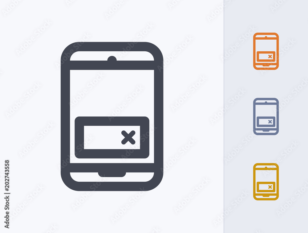 Mobile Banner Ad - Outline Icons. A professional, pixel-perfect icon. Mobile Banner Ad - Outline Icons. A professional, pixel-perfect icon.