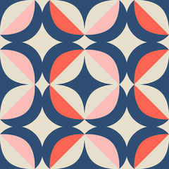 Crédence de cuisine Styles patrons Motif scandinave rétro géométrique minimaliste  © orangeberry