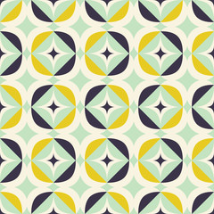 Handdoek met foto Scandinavische stijl patronen seamless retro pattern in scandinavian style with geometric elements  © orangeberry