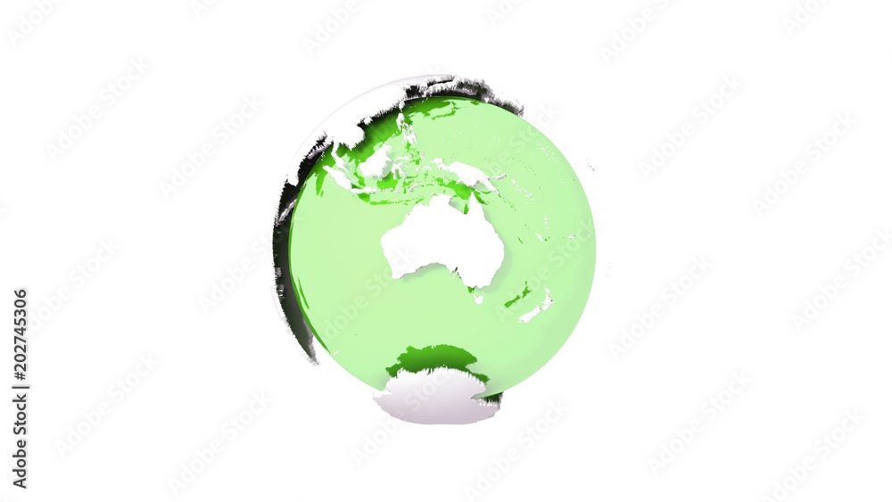 3d abstract planet earth with continents isolated 3d abstract planet earth with continents isolated