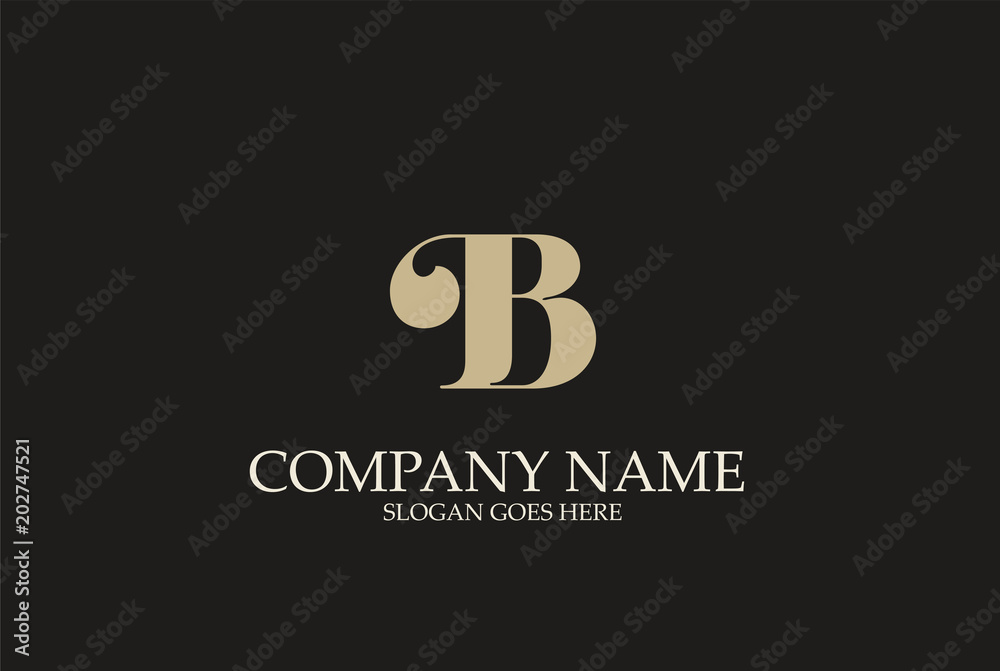 Elegant B Letter Logo Design.Creative Monogram Logo