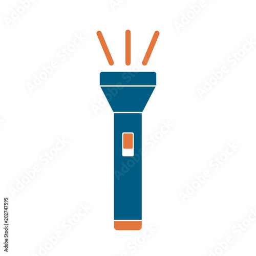 Flashlight icon. Portable torch