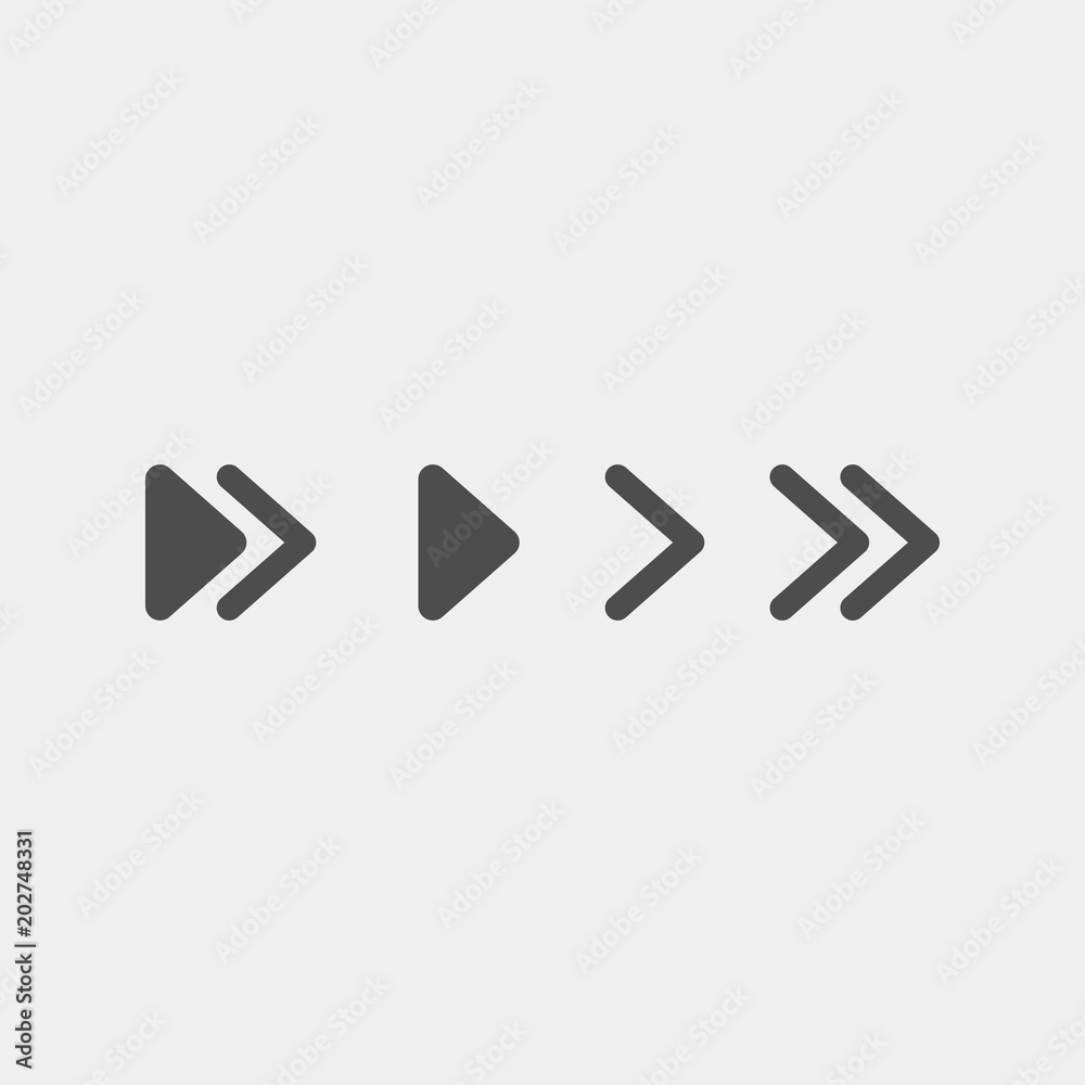 Arrows flat vector icons set Arrows flat vector icons set