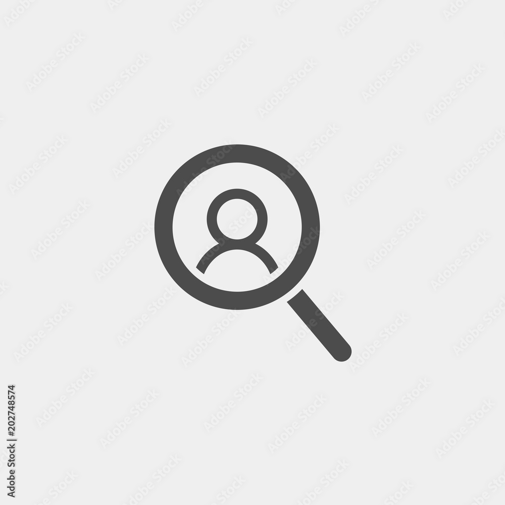 Employee search flat vector icon Employee search flat vector icon