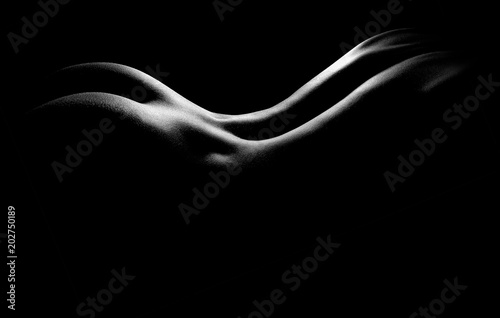 Artistic image of a nude woman`s back 