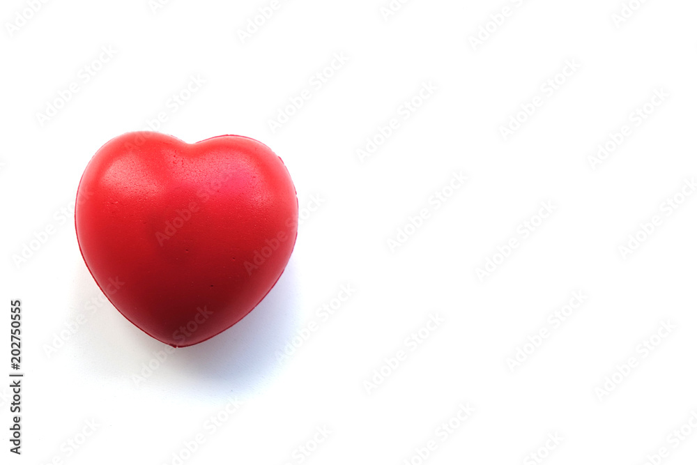 A red heart isolated on white background