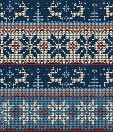 Christmas geometric knitted ornament