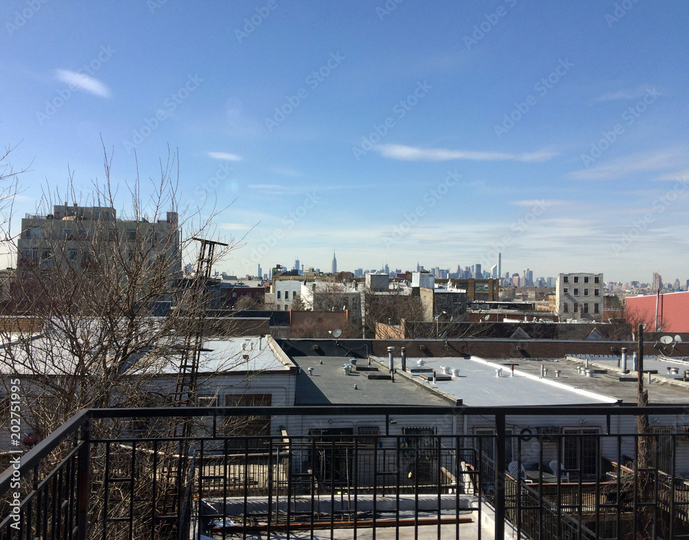 view from the window in brooklyn on manhattan
