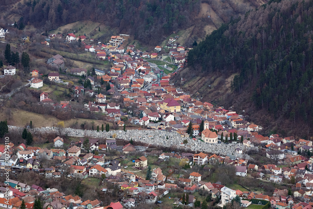 Aerial view of Brasov