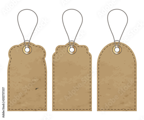 Set of tags. Vector illustration
