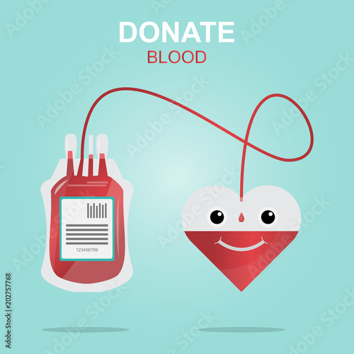Blood donation design, Save Life and Be a Hero.
