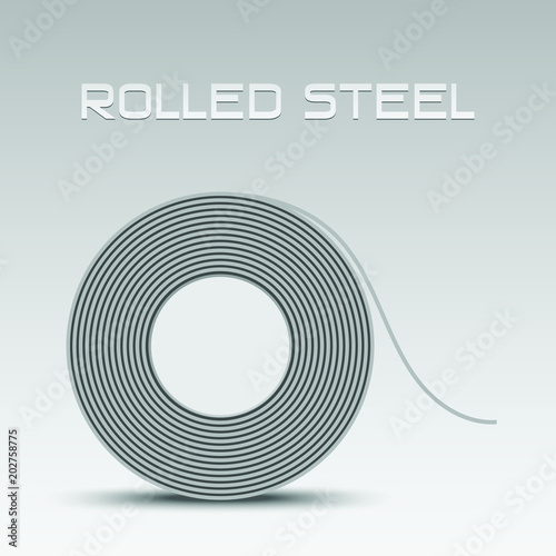Side view Rolled steel Plate industry, flat icon vector