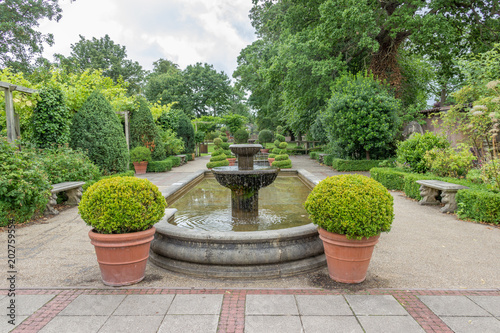 fountain in a formal garden