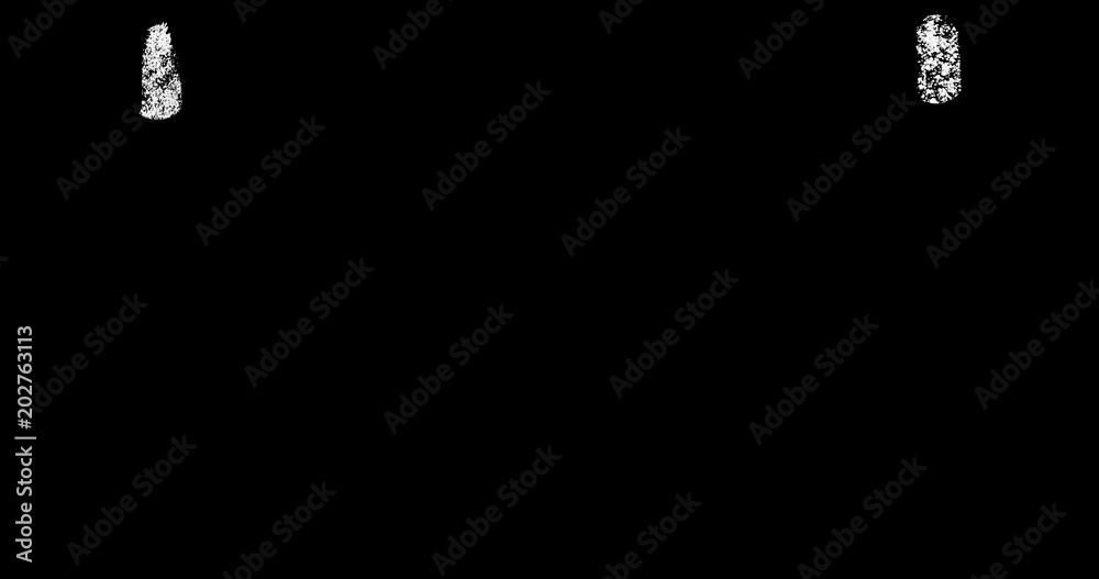 a, b, c, d, e, handwritten white chalk letters isolated on black background animation, hand-drawn chalk font, stock video in 4k resolution
