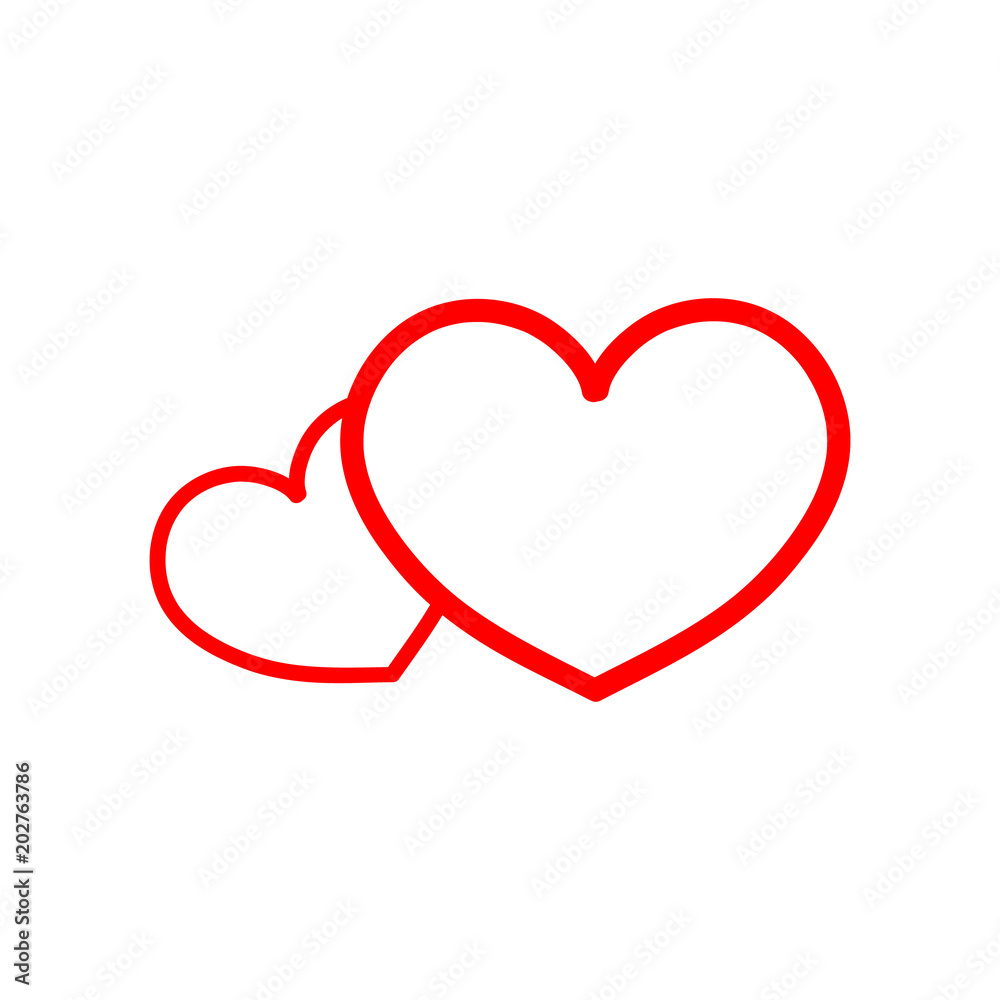two love vector logo