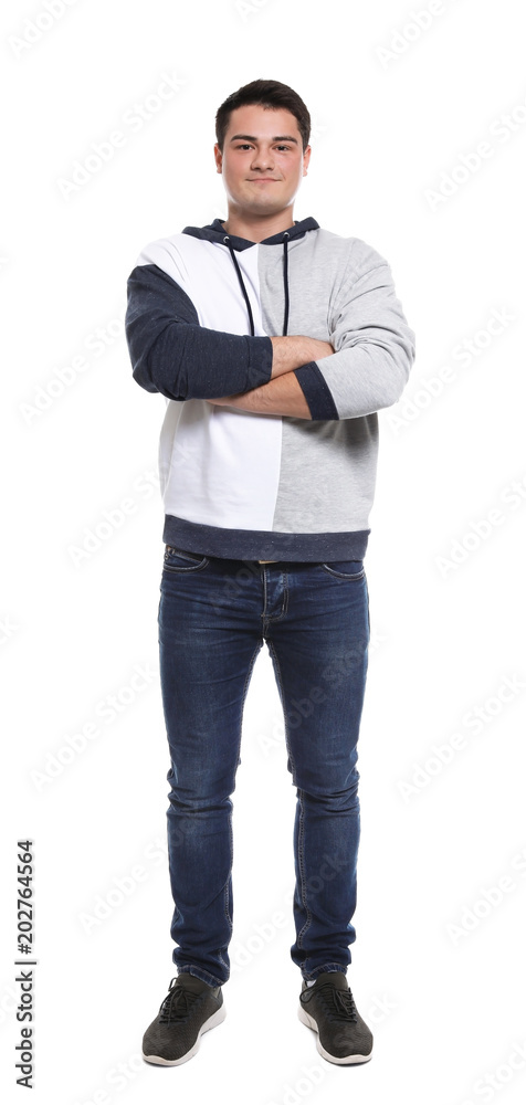 Portrait of confident young man on white background Portrait of confident young man on white background