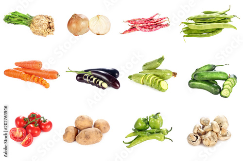 Fototapeta Naklejka Na Ścianę i Meble -  vegetables on white