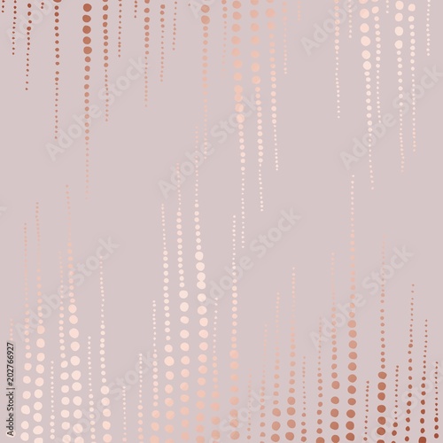 Abstract vector pattern with rose gold imitation