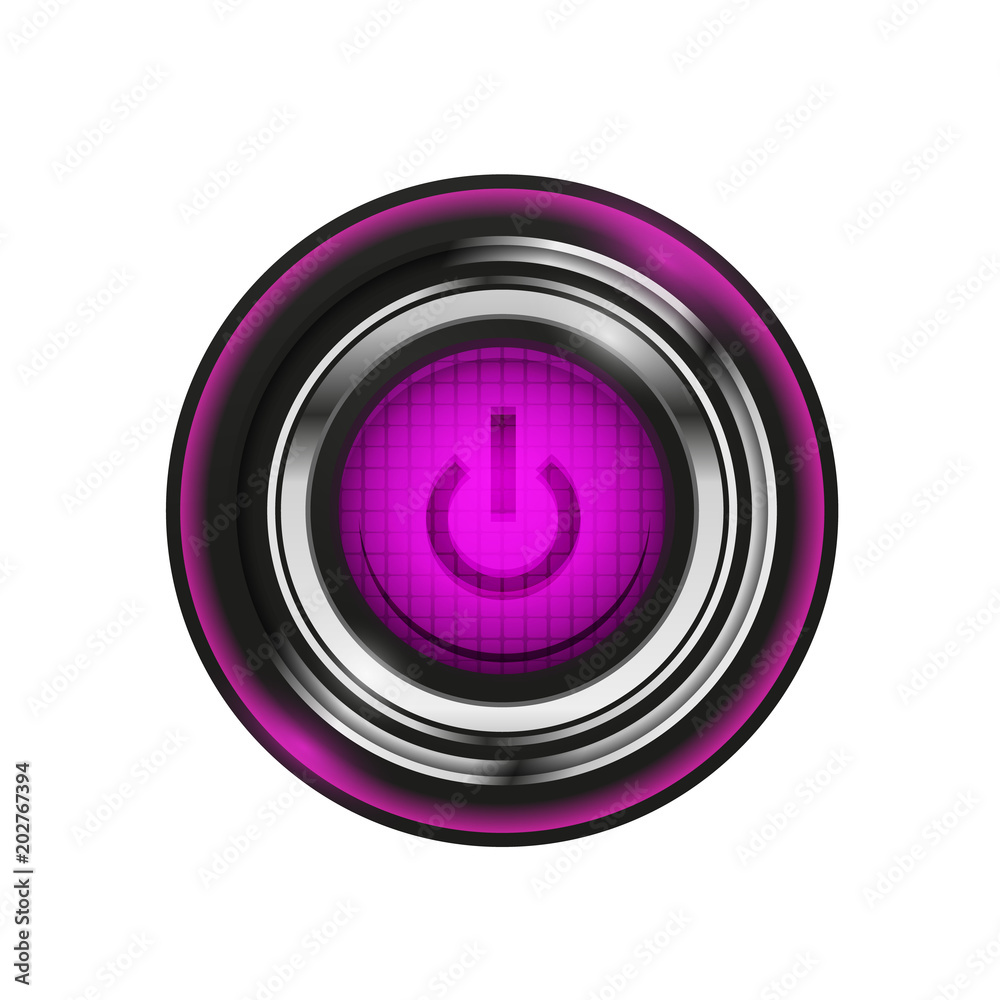 Techno futuristic start power button Techno futuristic start power button