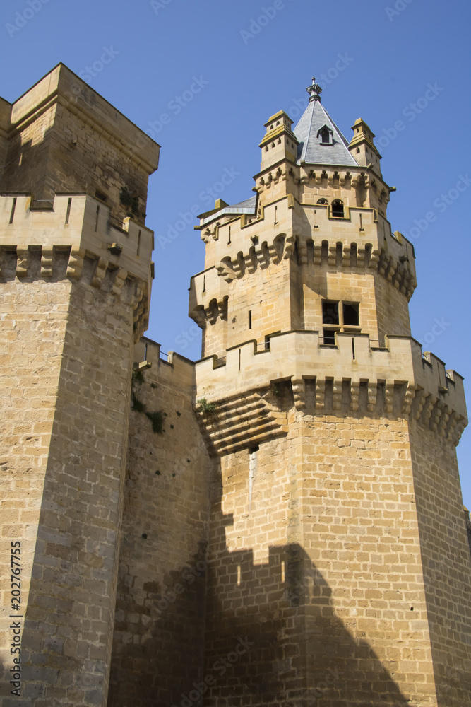Castle of Olite in Navarre province, Spain