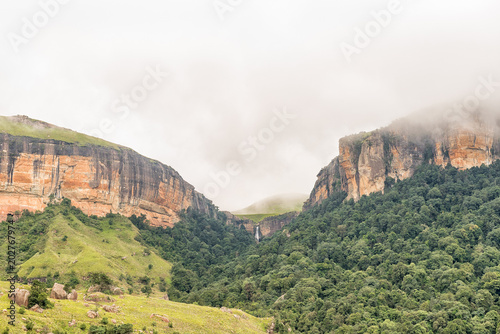 Gudu Forest and Gudu falls near Mahai in the Drakensberg photo