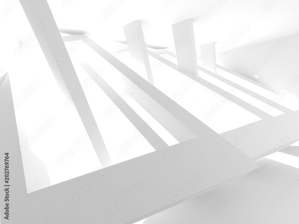 Fototapeta premium Abstract Modern White Architecture Background